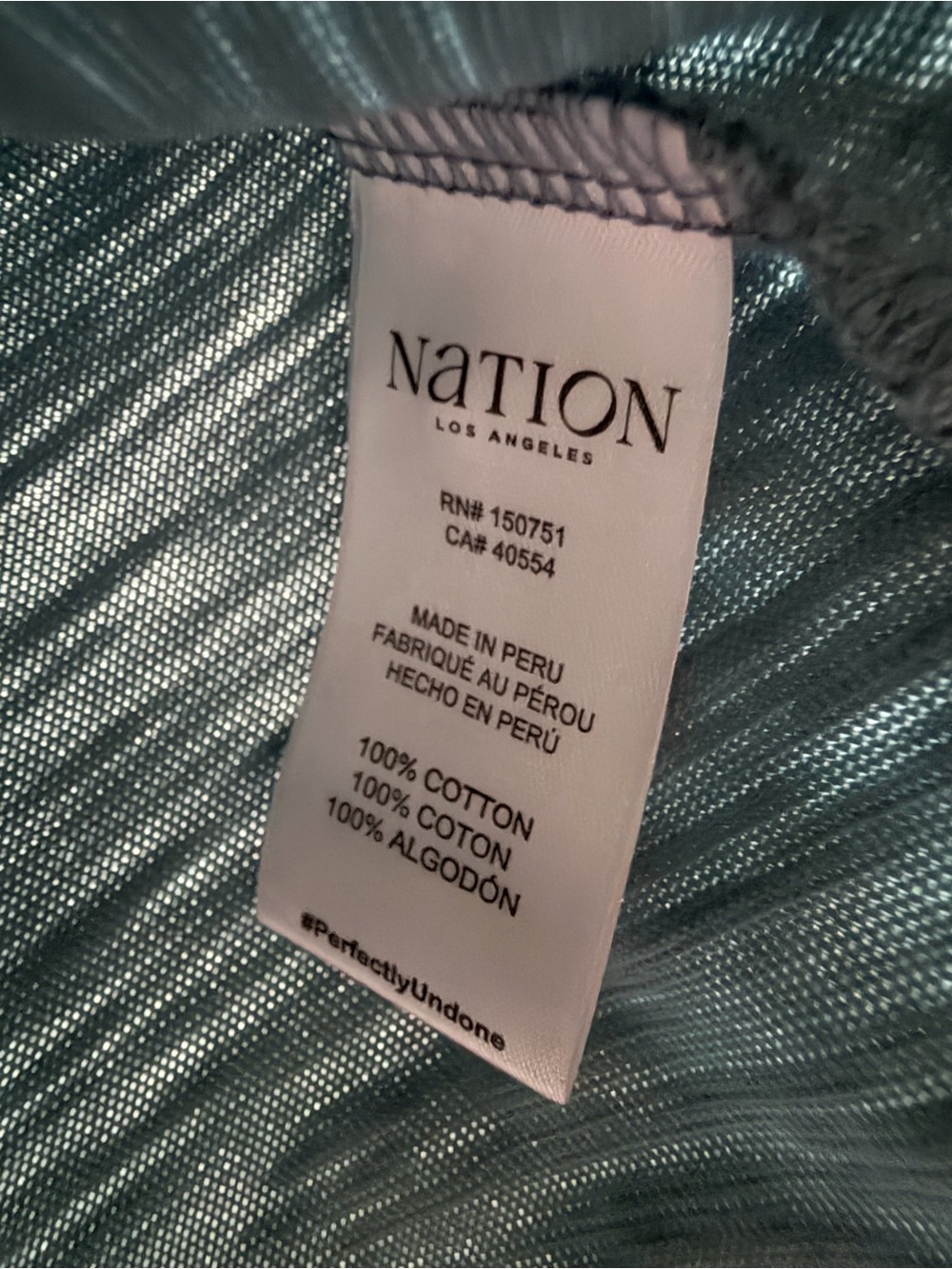 Nation LA Blue V-Neck Shoulder-Button Top - Picture 6 of 7
